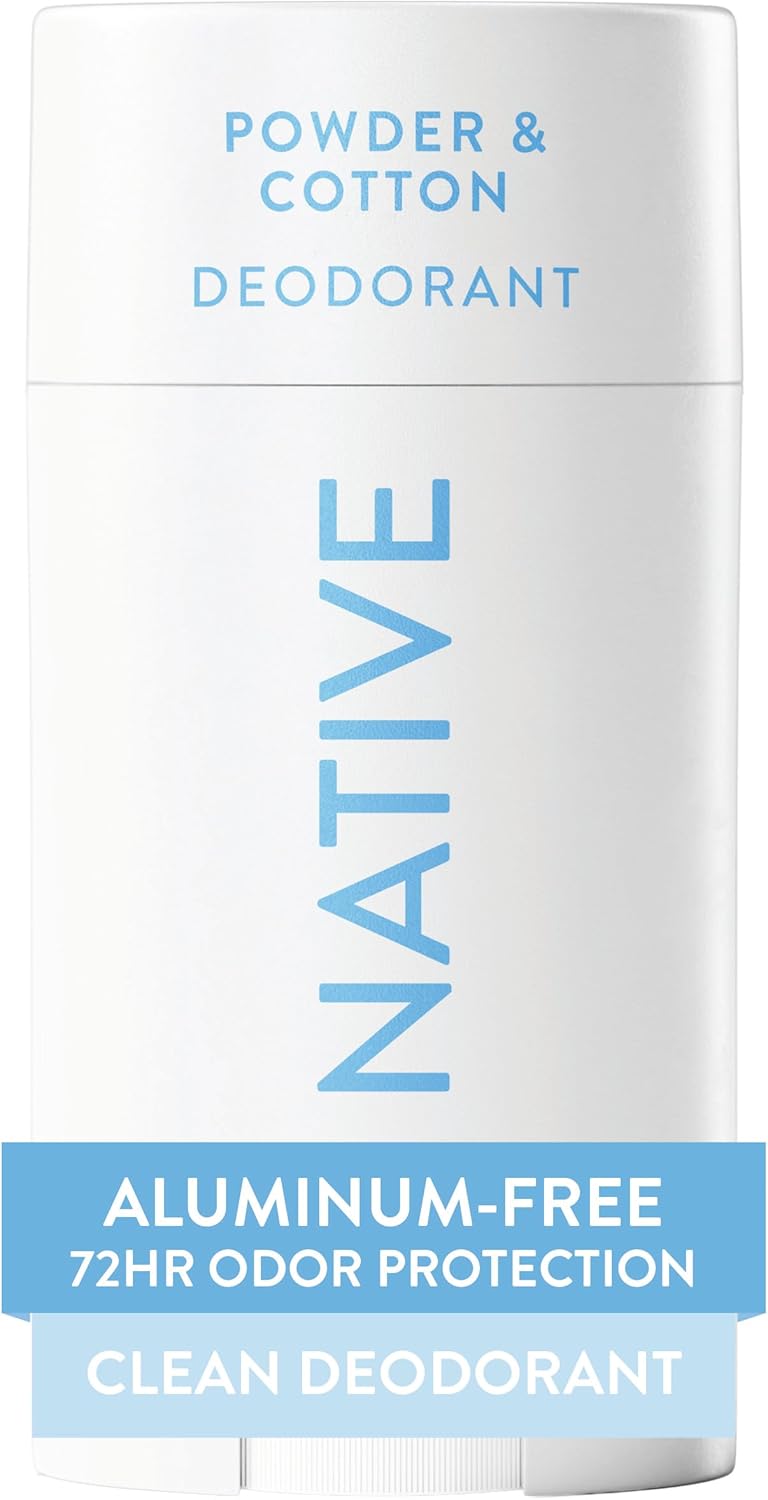 native Deodorant | Natural Deodorant for Men, Aluminum Free with Baking Soda, Probiotics, Coconut Oil and Shea Butter | Powder & Cotton - Image 1