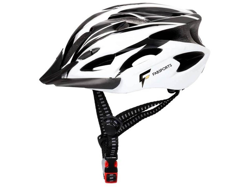 FABSPORTS Light Weight Bicycle/Bike Helmet with Flexible Padding for Kids and Adults, Adjustable Size, for Road & Mountain Cycling/Skating, Black, One Size - Image 1