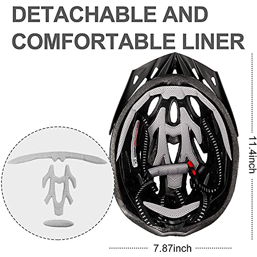 FABSPORTS Light Weight Bicycle/Bike Helmet with Flexible Padding for Kids and Adults, Adjustable Size, for Road & Mountain Cycling/Skating, Black, One Size - Image 4