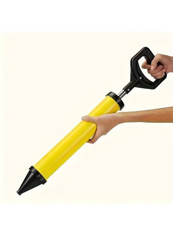Yellow Caulking Gun with 4 Nozzles for Mortar Cement Grout and Solids - Image 5
