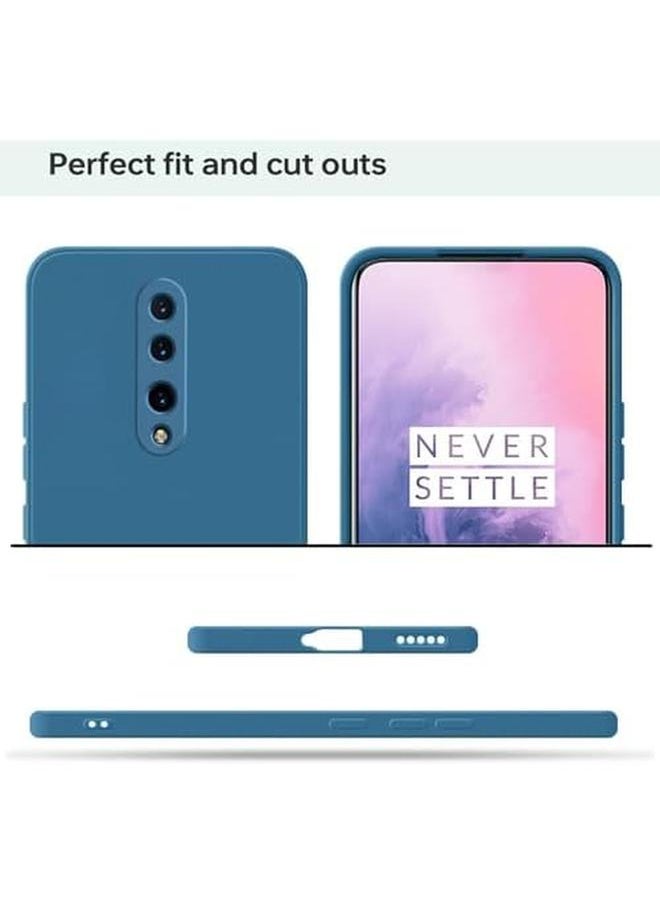 erorex - Silicone Phone Case For Oneplus 7 Pro Phone Case Soft Slim Silicone Protective Case Cover With Microfiber Lining Shockproof Phone Cover For Oneplus 7 Pro Blue - Image 1