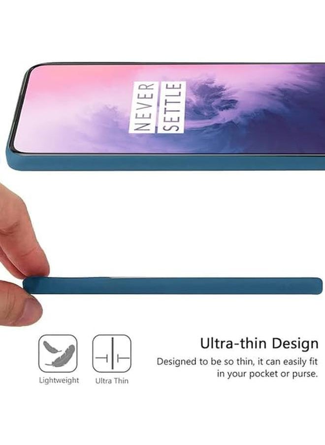 erorex - Silicone Phone Case For Oneplus 7 Pro Phone Case Soft Slim Silicone Protective Case Cover With Microfiber Lining Shockproof Phone Cover For Oneplus 7 Pro Blue - Image 1