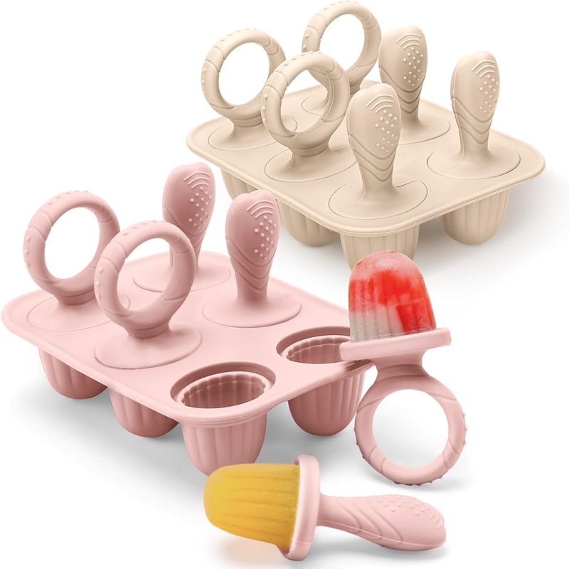 mislili Silicone Toddlers Popsicle Molds with Sticks, 2Packs Mini Popsicles Molds for Baby Breastmilk Popsicle Molds for Teething Relief, Frozen Treats Maker Popsicle Maker Ice Pop Mold for Babies Kids - Image 1