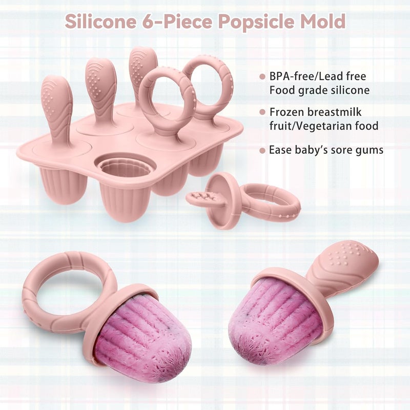 mislili Silicone Toddlers Popsicle Molds with Sticks, 2Packs Mini Popsicles Molds for Baby Breastmilk Popsicle Molds for Teething Relief, Frozen Treats Maker Popsicle Maker Ice Pop Mold for Babies Kids - Image 3
