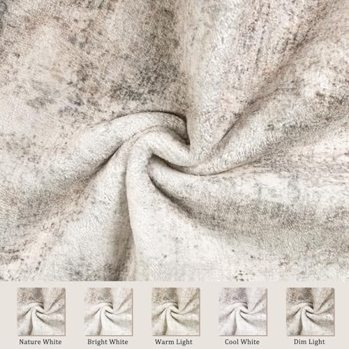 Capslpad 2x8 Modern Abstract Washable Runner Rug, Light Beige Non-Slip Runners for Hallways, Low Pile Kitchen Runner Rug, Ultra Soft Print Distressed Faux Wool Rug for Entryway, Bedroom, Laundry - Image 4