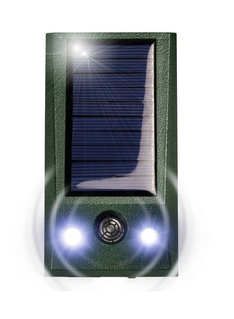 KAT Ultrasonic Animal Repeller: Solar-Powered, IP66 Waterproof, LED Flash, Eco-Friendly Humane Repellent Against Dog, Cat, Pigeon, Rats, Insects And More  - Image 1