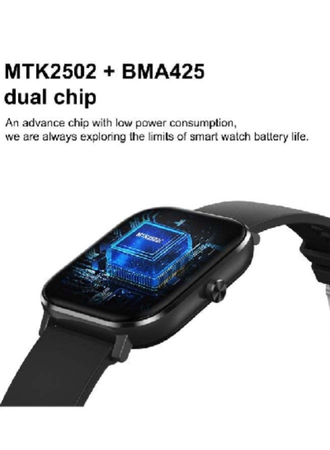 AROAQ DT35+ Smart Watch 1.75 Inch HD Color Screen, Bluetooth Call, Heart Rate & Health Monitoring, Sleep & Fitness Tracker – Black - Image 3