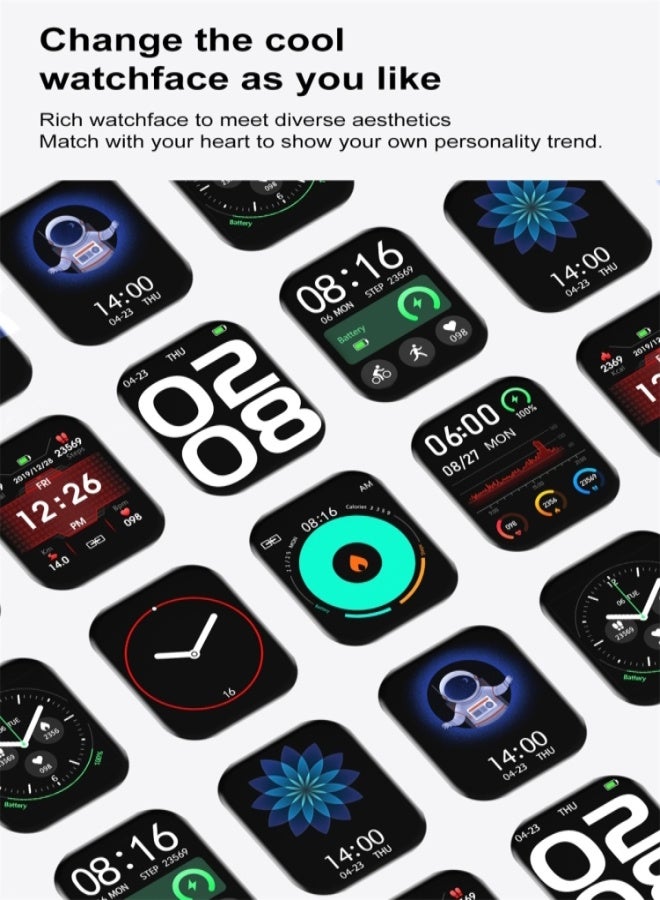 AROAQ DT35+ Smart Watch 1.75 Inch HD Color Screen, Bluetooth Call, Heart Rate & Health Monitoring, Sleep & Fitness Tracker – Black - Image 5