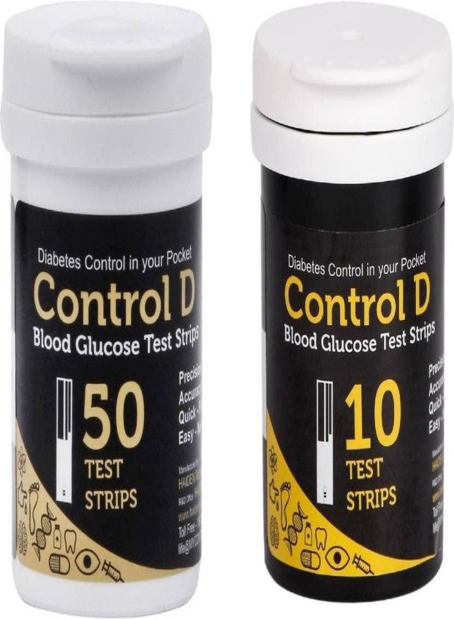 كونترول_دي اختبار سكر الدم من كونترول دي، 60 شريطًا لجهاز قياس السكر من كونترول دي فقط - Image 1