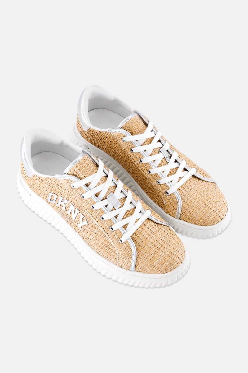 DKNY Women Leon Lace Up Casual Shoes,Tan - Image 4