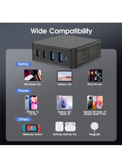 VINSOC 100W USB C Charger GaN Fast Charging USB C Adapter Multiple Ports USB Wall Charger Plug Compatible with MacBook Pro Air iPhone 16 15 Series iPad Galaxy S24 S23 Ultra Steam Deck Laptops Tablets Black  - Image 5