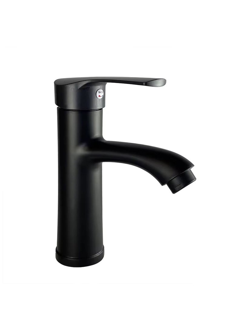 Bathroom Basin Faucet Wash Basin Mixer Faucet with ABS Pop Up Drain Bathroom Sink Faucet Single Tap Hot And Cold Easy Installation Wash Basin Bathroom Faucet With Included Two Hoses  - Image 3
