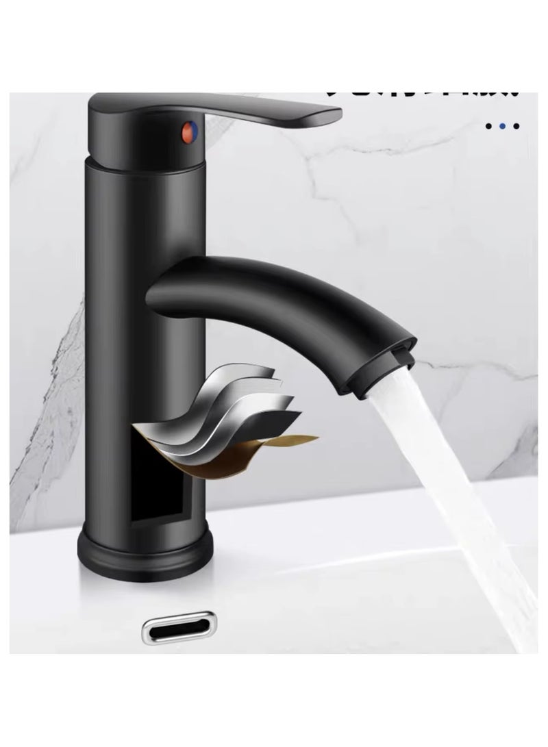 Bathroom Basin Faucet Wash Basin Mixer Faucet with ABS Pop Up Drain Bathroom Sink Faucet Single Tap Hot And Cold Easy Installation Wash Basin Bathroom Faucet With Included Two Hoses  - Image 5