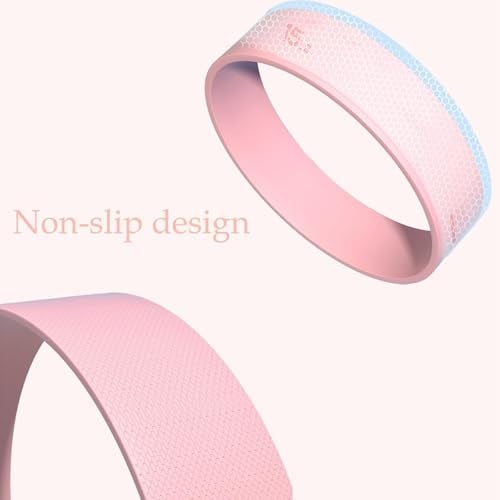 Linsaner 1 Pack Silicone Resistance Bands for Working Out，Exercise Bands for Woman and Man, Workout Equipment for Yoga and Pilates, Anti-Slip, for Strength Training-Pink-15LB - Image 3