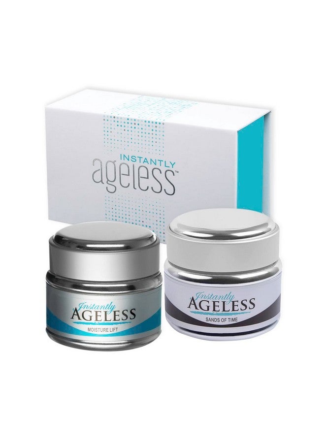 Instantly Ageless Facelift In A Box Trio Bundle Instant Eye Bag Remover Puffiness 1 Box Of 25 Vials With Moisture Lift And Sands Of Time Instant Wrinkle Remover For Face Instant Lift - Image 1