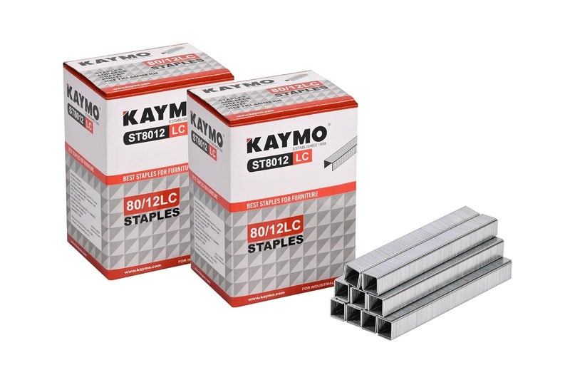 ST8012LC Staples | 12mm Length | Pack of 2 (15,000 Pins) | For Upholstery, DIY, Woodworking
