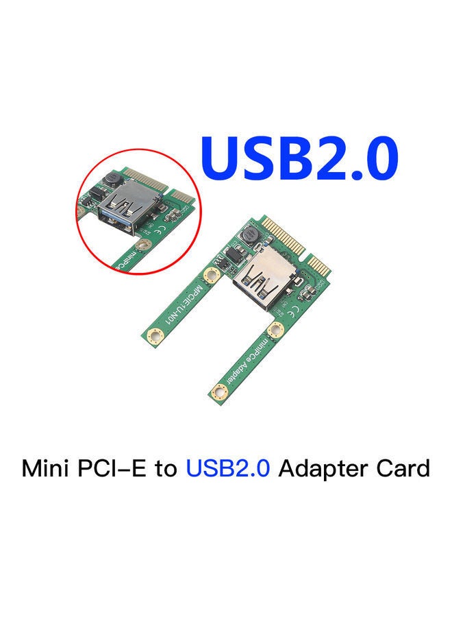 NIBEMINENT Mini PCI-E To USB2.0 Adapter Card PCI Express Support Height Size Multicolour - Image 3