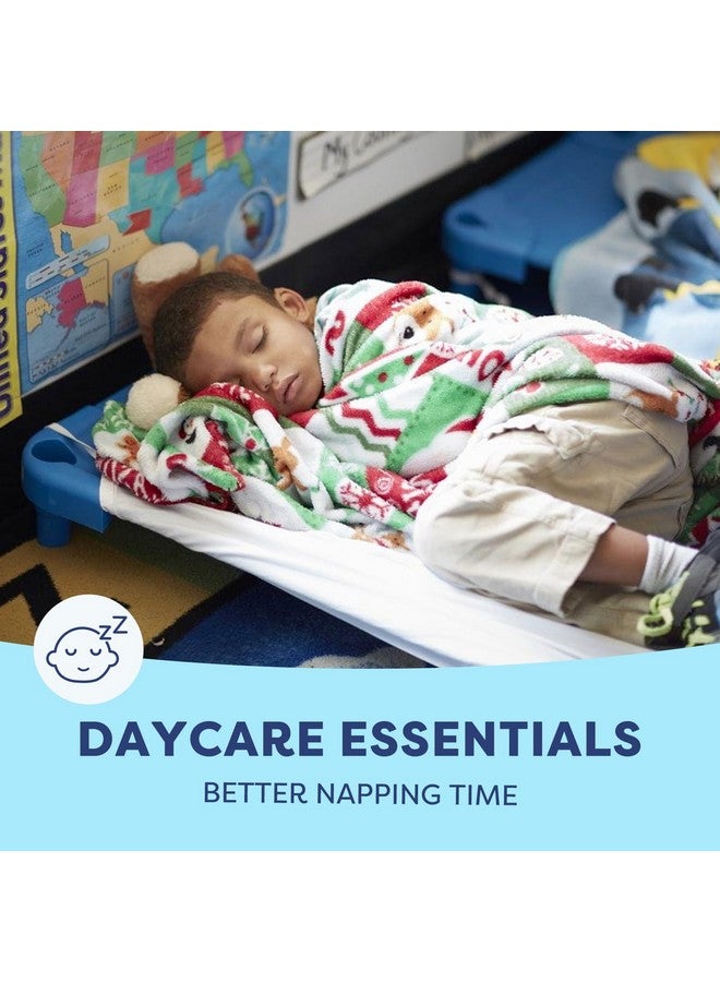 Comfyanno Cot Sheets for Daycare Standard Size - 23" x 51" - 10 Pack Bulk - Daycare Essentials - Soft & Comfortable Brushed Microfiber - Fitted Cot Cover - for Preschool Kids Nap Time - White - Image 4