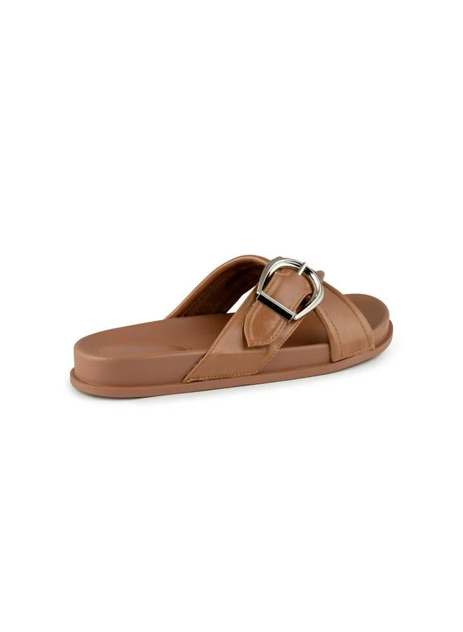 Vincci Brown Women Multi Strap Wedge Sandals for Women | Best Price UAE