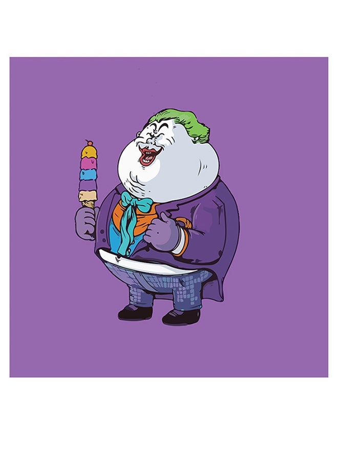 RYN Joker Printed Wall Art Purple/White/Green 30x30cm - Image 2