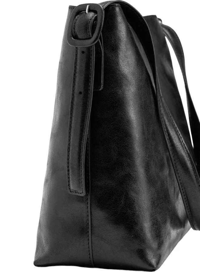 PARFOIS Cracked-Effect Shoulder Bag