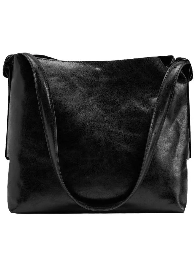 PARFOIS Cracked-Effect Shoulder Bag