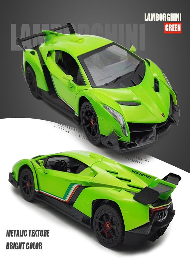 QUN FENG Lamborghini Remote Control Car 1:24 Scale Lambo Toy Car Officially Licensed Rc Cars with Light 2.4Ghz Model Car for Boys 4-7 Girls Birthday Gift, Green - Image 5