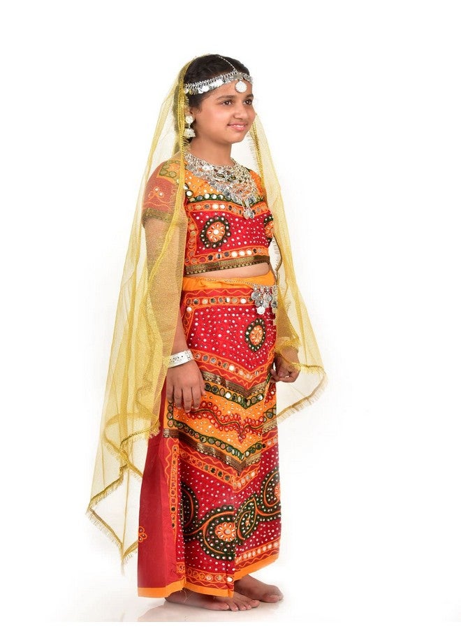 بوك ماي كوستيوم BookMyCostume فتاة غوجاراتية ترتدي مجوهرات تقليدية من ولاية الهند، زي تنكري للأطفال والكبار، للفتيات من سن 4 إلى 5 سنوات - Image 2