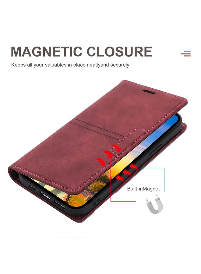 اس-توب جراب لهاتف iPhone 12 / 12 Pro Dream Magnetic Suction Business جراب جلد PU أفقي قلاب مع حامل وفتحة بطاقة ومحفظة - Image 4