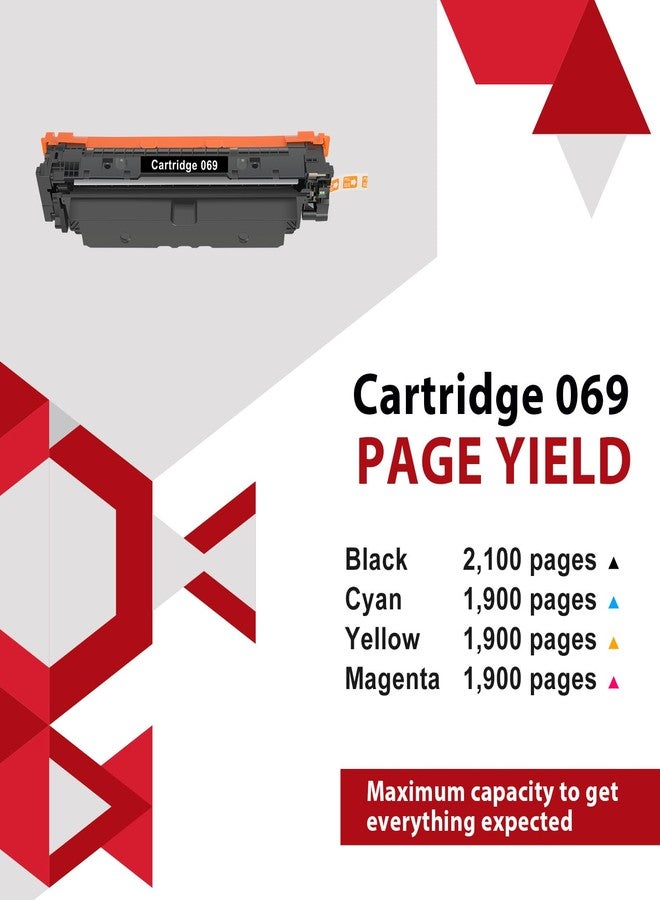 inkalfa 069 069H Toner Cartridge Set MF753Cdw Toner Compatible Replacement for Canon 069 069H for Canon Color ImageCLASS MF753Cdw MF751Cdw LBP674Cdw MF753 Printer Ink 4 Pack |Black Cyan Magenta Yellow| - Image 4
