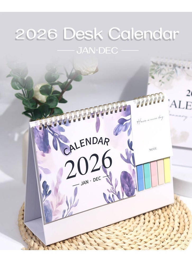 بينكواند تقويم مكتبي صغير – تقويم مكتبي شهري قائم على الطاولة من الورق السميك لمنظم المكتب المنزلي - Image 2