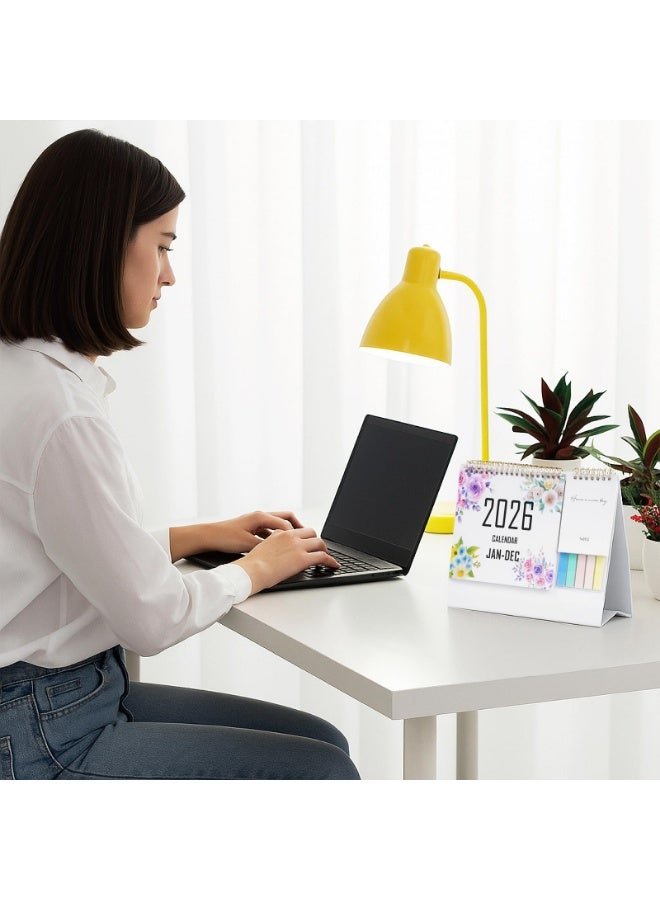 بينكواند تقويم مكتبي صغير – تقويم مكتبي شهري قائم على الطاولة من الورق السميك لمنظم المكتب المنزلي - Image 3