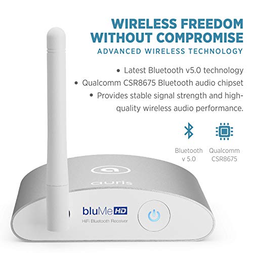 Auris Blume HD Long Range Bluetooth 5.3 Music Receiver Hi-Fi Audio Adapter with Audiophile DAC, LDAC & AptX HD for Home Stereo, AV Receiver or Amplifier - Image 3