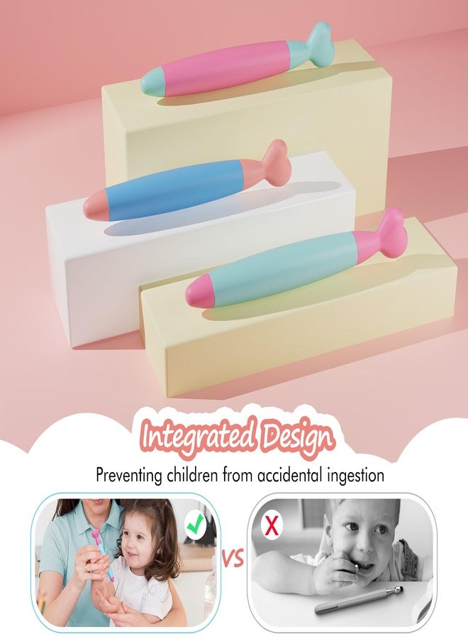 DIGIROOT أقلام ستايلس للأطفال من ديجيرووت - عبوة 3 مع رؤوس مطاطية متينة، متوافقة مع فاير، آيباد، آيفون، أجهزة أندرويد اللوحية والهواتف - Image 2