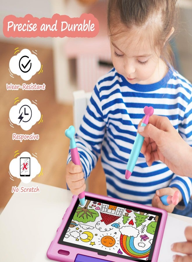 DIGIROOT أقلام ستايلس للأطفال من ديجيرووت - عبوة 3 مع رؤوس مطاطية متينة، متوافقة مع فاير، آيباد، آيفون، أجهزة أندرويد اللوحية والهواتف - Image 3