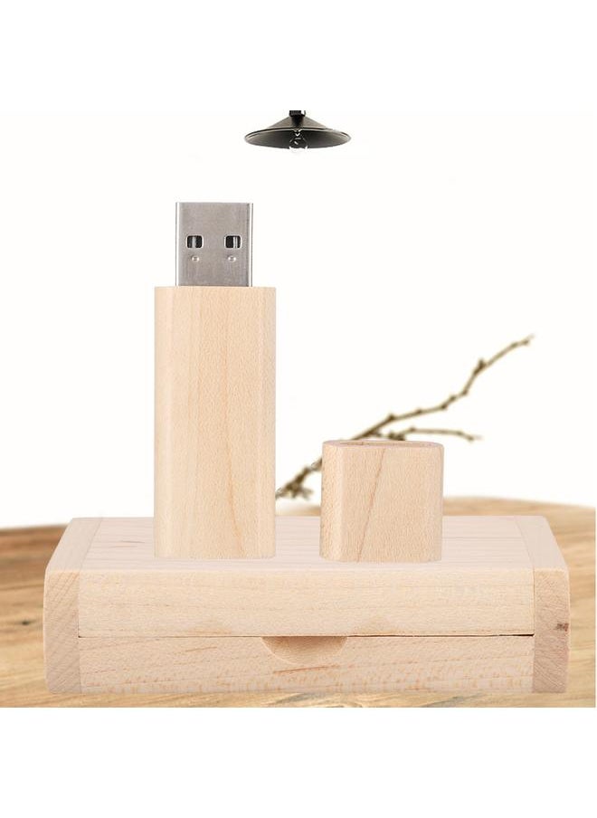 USB 2.0 Custom Primitive Simplicity Style Maple Wood USB with Box U Disk Flash Pen Drive(16G)