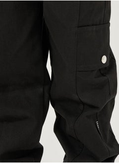 Styli Plain Elastic Waistband Cargo Pants  - Image 3