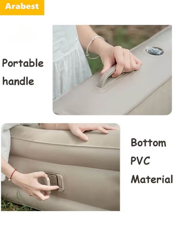 Arabest Self-Inflating Single Air Mattress | 2-Min Quick Inflation/Deflation Built-in Pump | Portable Camping Bed with Inflatable Pillow, Repair Kit & Storage Bag | High weight capacity | for Home, Travel, Guests - Image 4