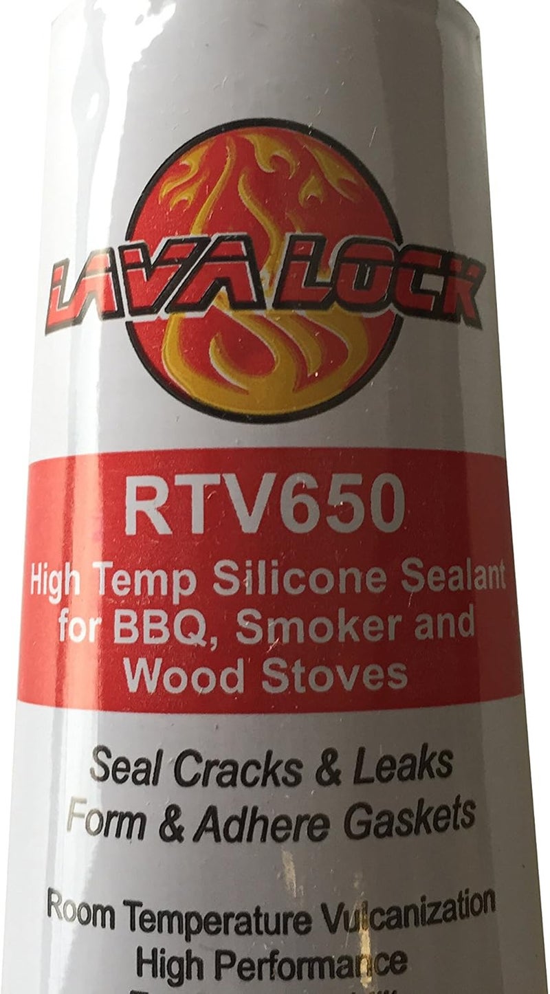 LavaLock RTV 650 F BBQ Grill Smoker Sealer Hi Temp Silicon Adhesive 3 oz. (2.8 Fluid Ounce) - Image 4