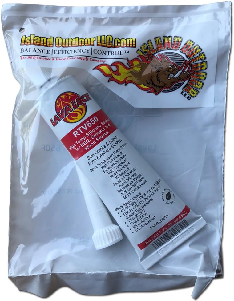 LavaLock RTV 650 F BBQ Grill Smoker Sealer Hi Temp Silicon Adhesive 3 oz. (2.8 Fluid Ounce) - Image 3