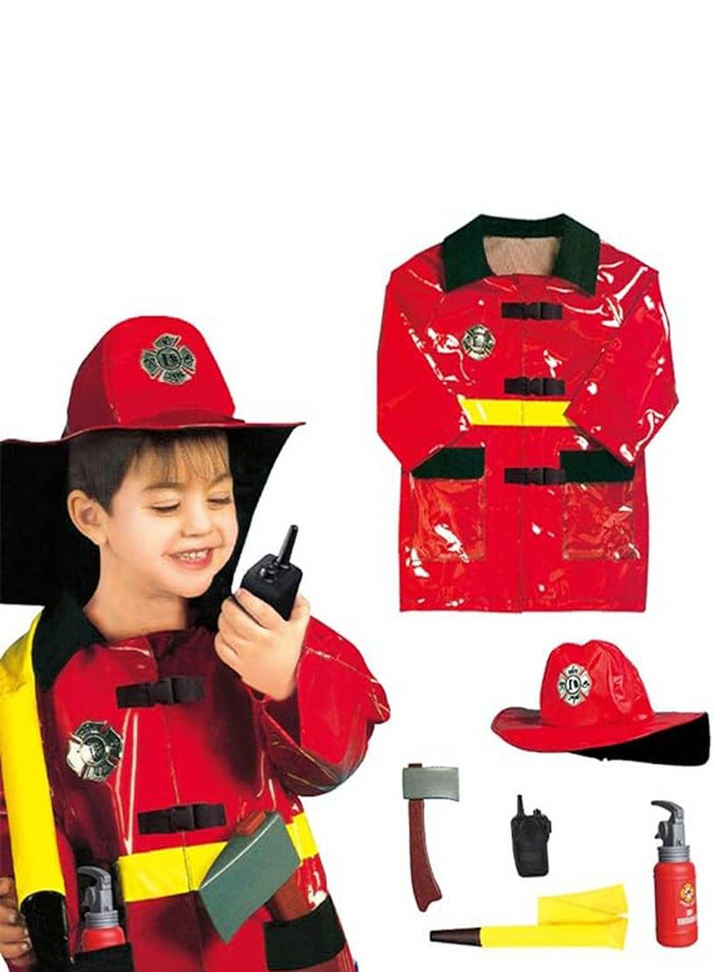 بيوينتي زي تنكري للحفلات التنكرية بنمط رجل الإطفاء مع إكسسوارات للأولاد - Image 1