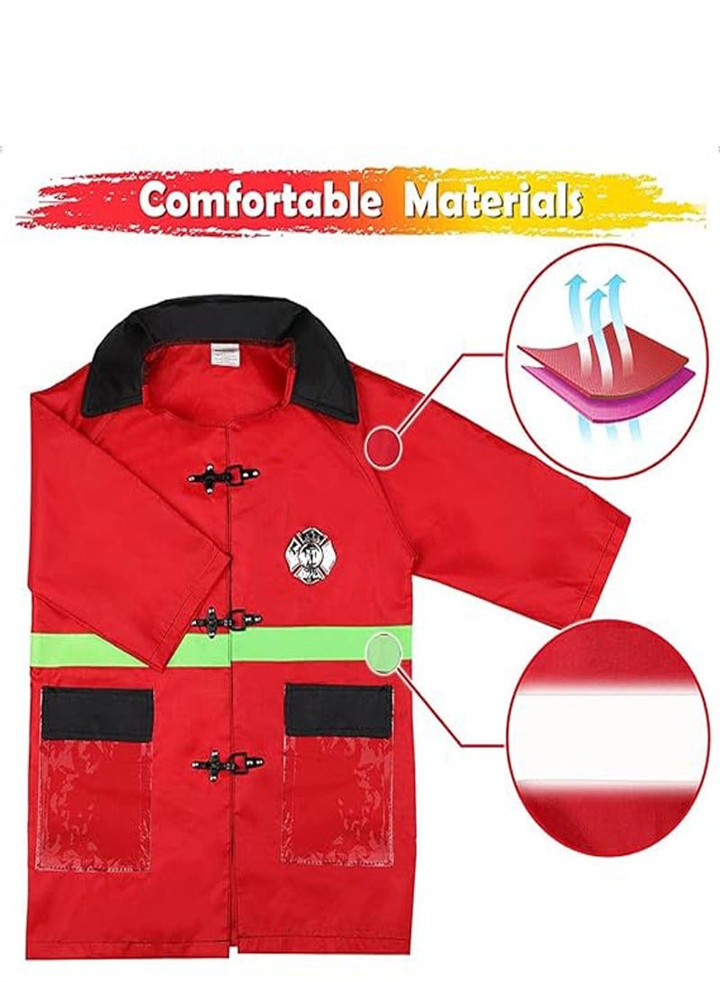 بيوينتي زي تنكري للحفلات التنكرية بنمط رجل الإطفاء مع إكسسوارات للأولاد - Image 3