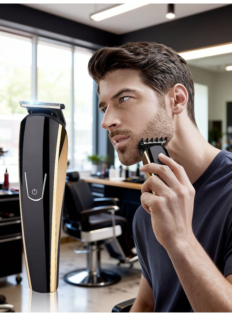 Men's Grooming Set Hair Clipper Electric Hair Trimmer Low Noise Replaceable Heads LED Display Hair Clipper - Image 1