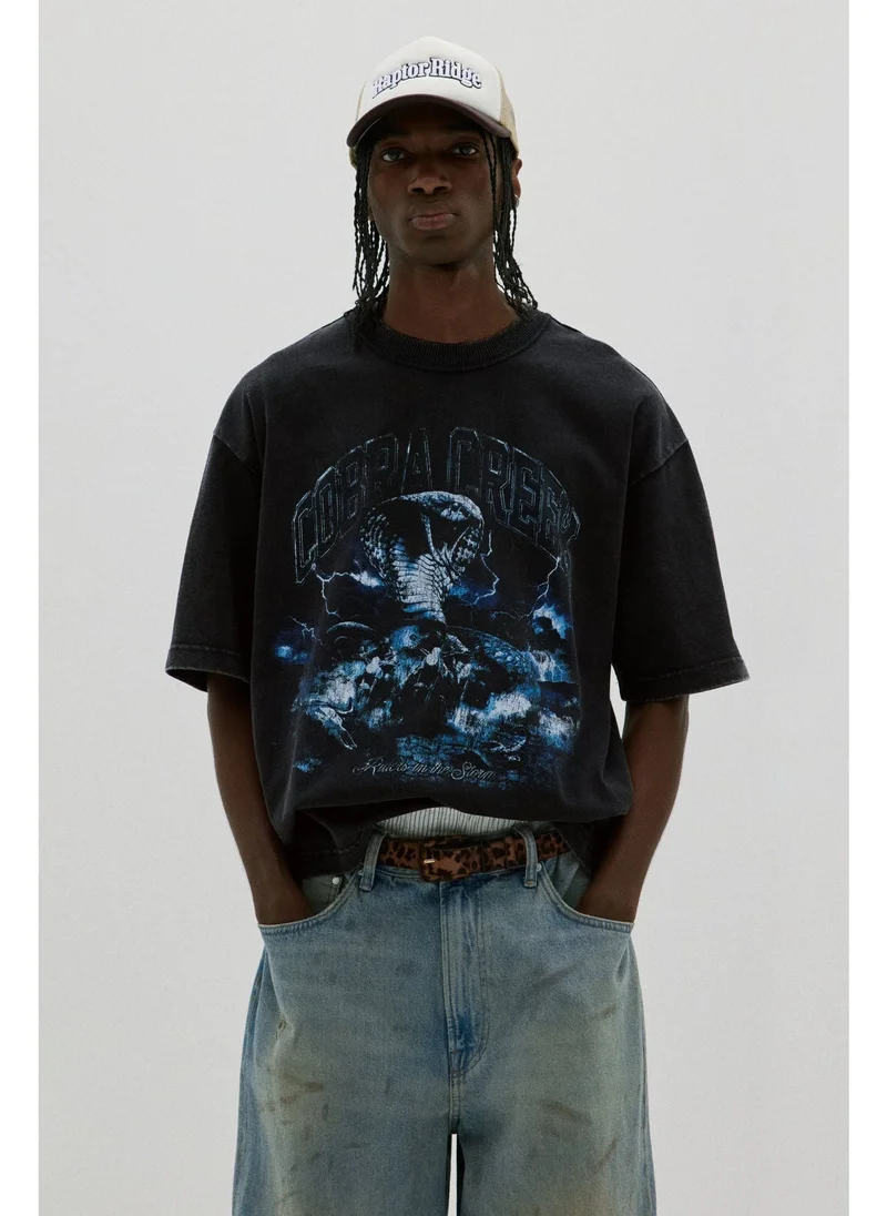 H&M Loose Fit Printed T-shirt