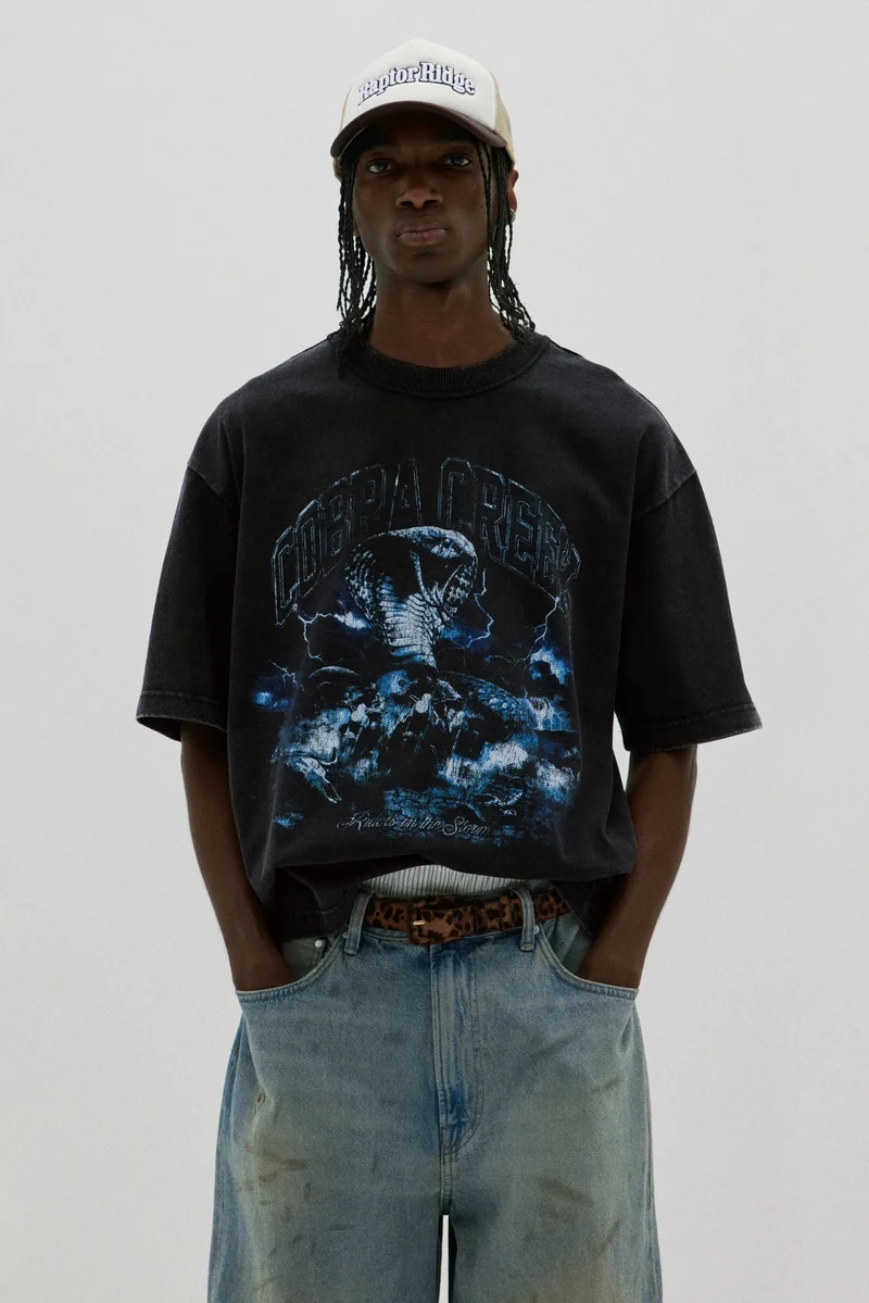 H&M Loose Fit Printed T-shirt