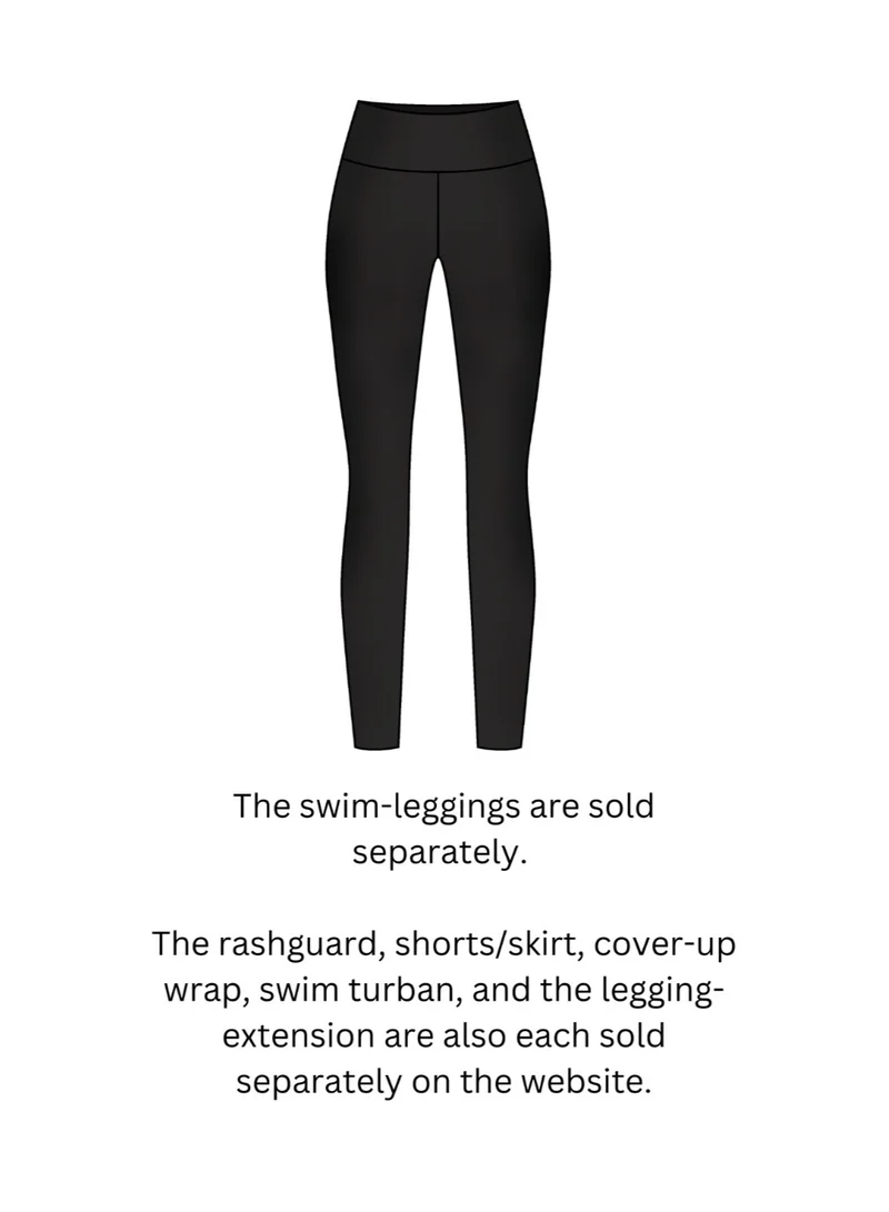 Pepla Navy Swim Leggings - Swimwear