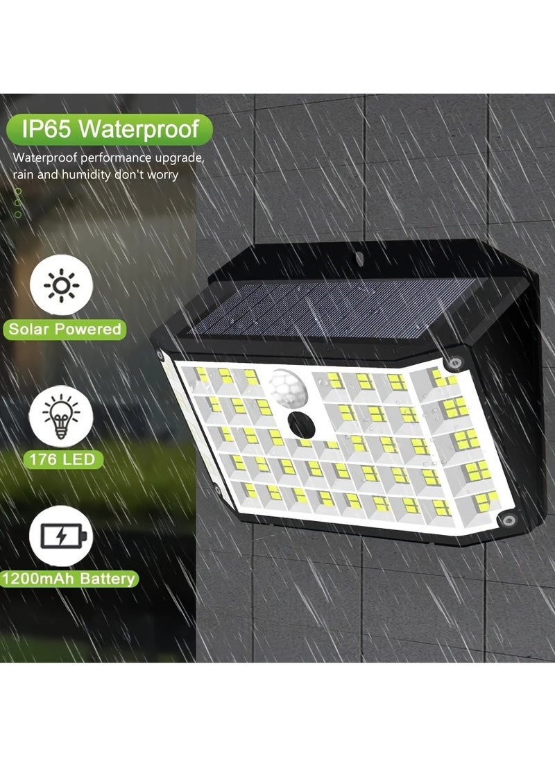AROAQ 176LED Smart Wall Solar Light with Motion Sensor for Outdoor Garden 3 Modes Street Lamp for Yard Path Wall Lamp Garage Garden - Image 4