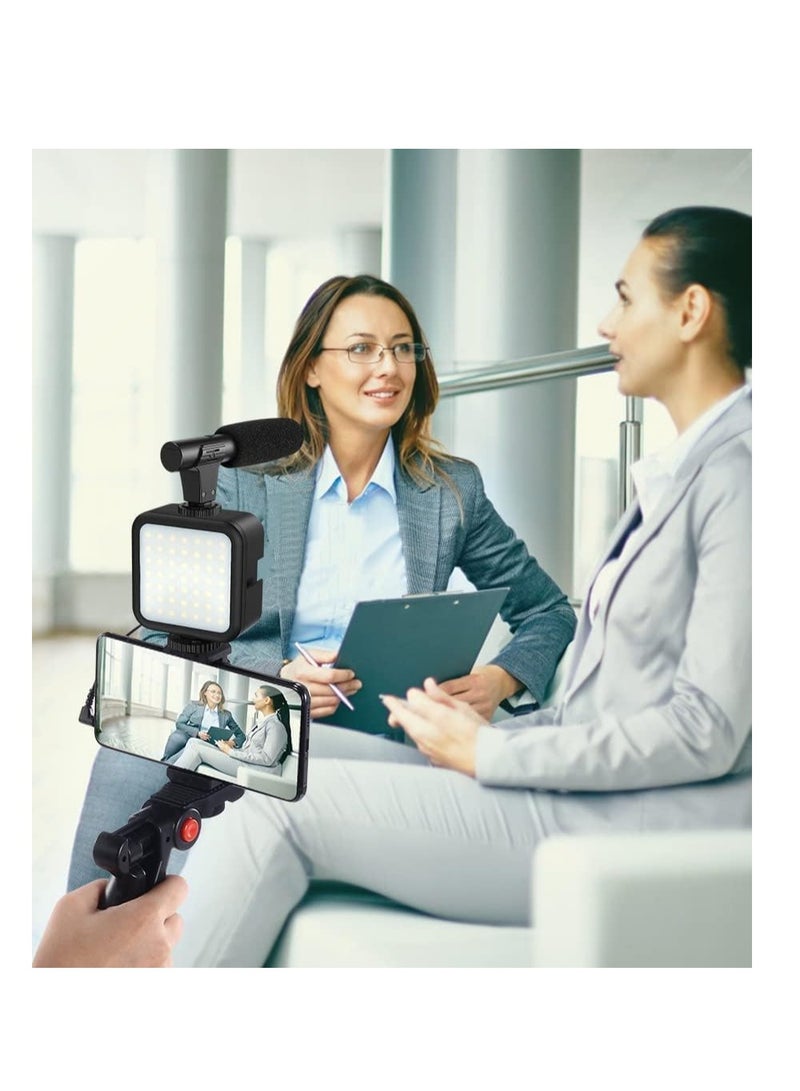 ELTRAZONE Smartphone & Camera Vlogging Studio Kits Video Shooting Photography Suit with Microphone LED Fill Light Mini Tripod  - Image 5