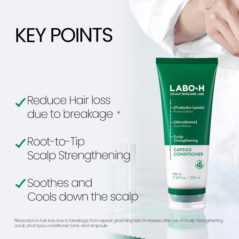 LABO-H LABO.H Scalp Strengthening Capsule Conditioner for Hair Growth & Anti-Loss | Vegan Treatment with Vitamin C, Biotin, Caffeine and Rosemary Oil, Instant Softening & Nourishing, Korean, 7.43 Fl. oz. - Image 2