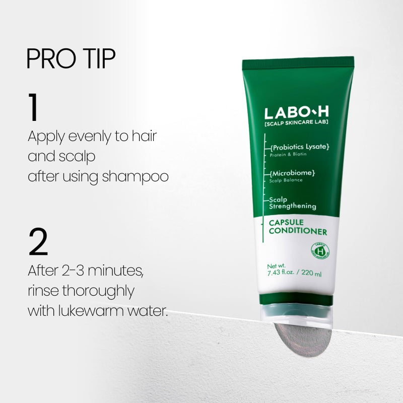 LABO-H LABO.H Scalp Strengthening Capsule Conditioner for Hair Growth & Anti-Loss | Vegan Treatment with Vitamin C, Biotin, Caffeine and Rosemary Oil, Instant Softening & Nourishing, Korean, 7.43 Fl. oz. - Image 5